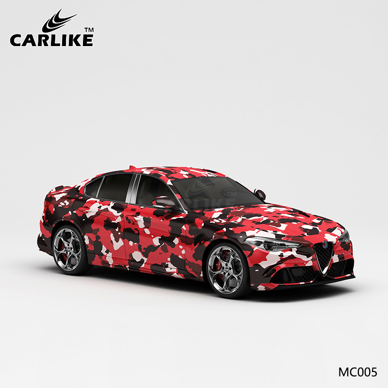 CARLIKE卡莱克™CL-MC-005阿尔法黑白红迷彩全车改色