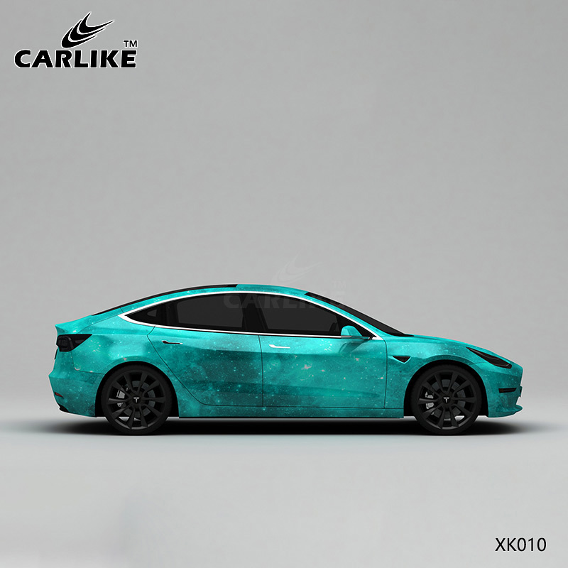 CARLIKE卡莱克™CL-XK-010特斯拉绿色星空整车改色