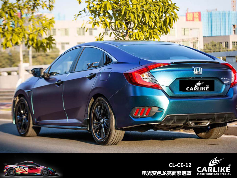 CARLIKE卡莱克™CL-ES-25保时捷金属电光石墨绿车身贴膜