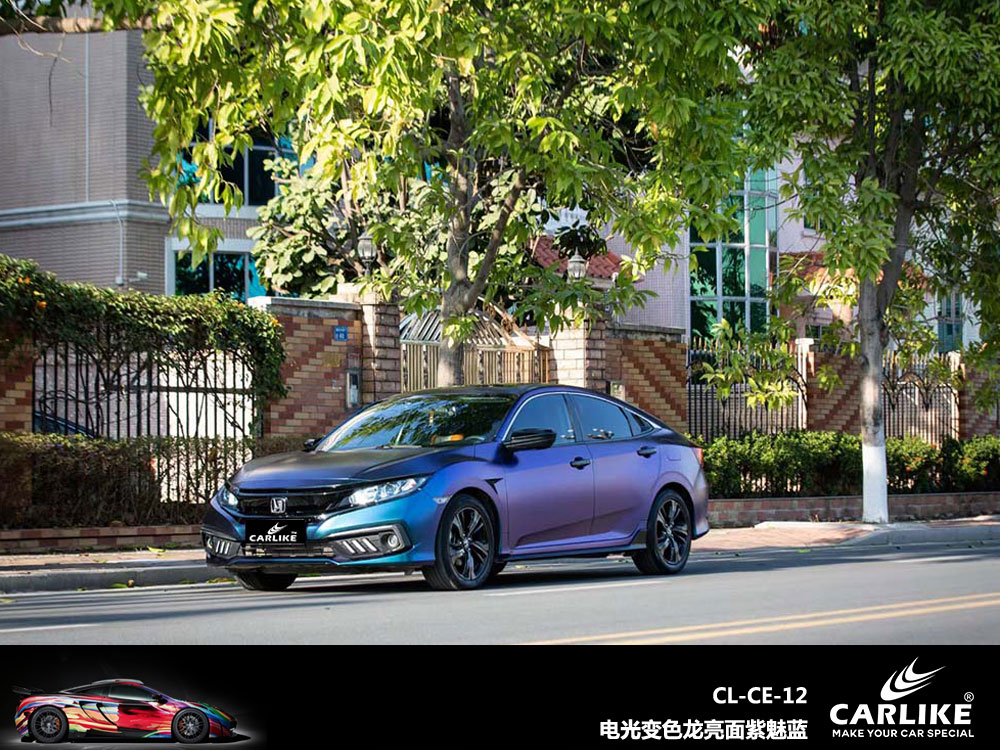 CARLIKE卡莱克™CL-ES-25保时捷金属电光石墨绿车身贴膜