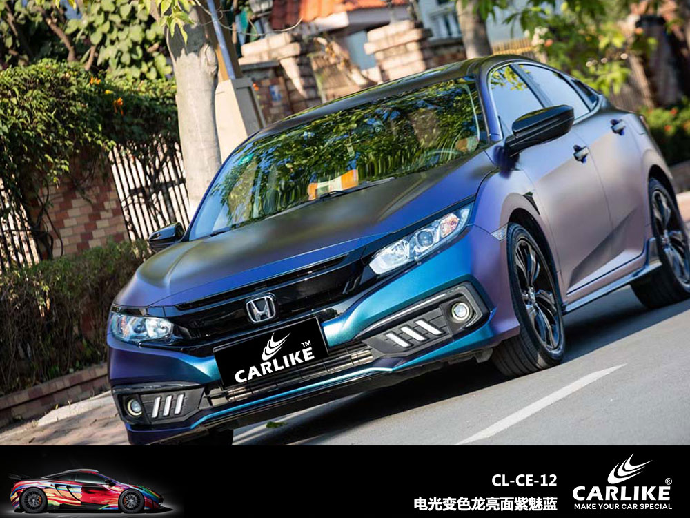 CARLIKE卡莱克™CL-ES-25保时捷金属电光石墨绿车身贴膜