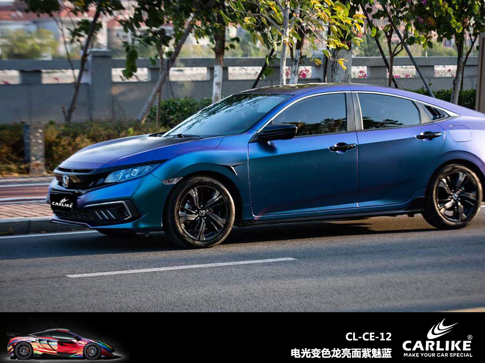 CARLIKE卡莱克™CL-ES-25保时捷金属电光石墨绿车身贴膜